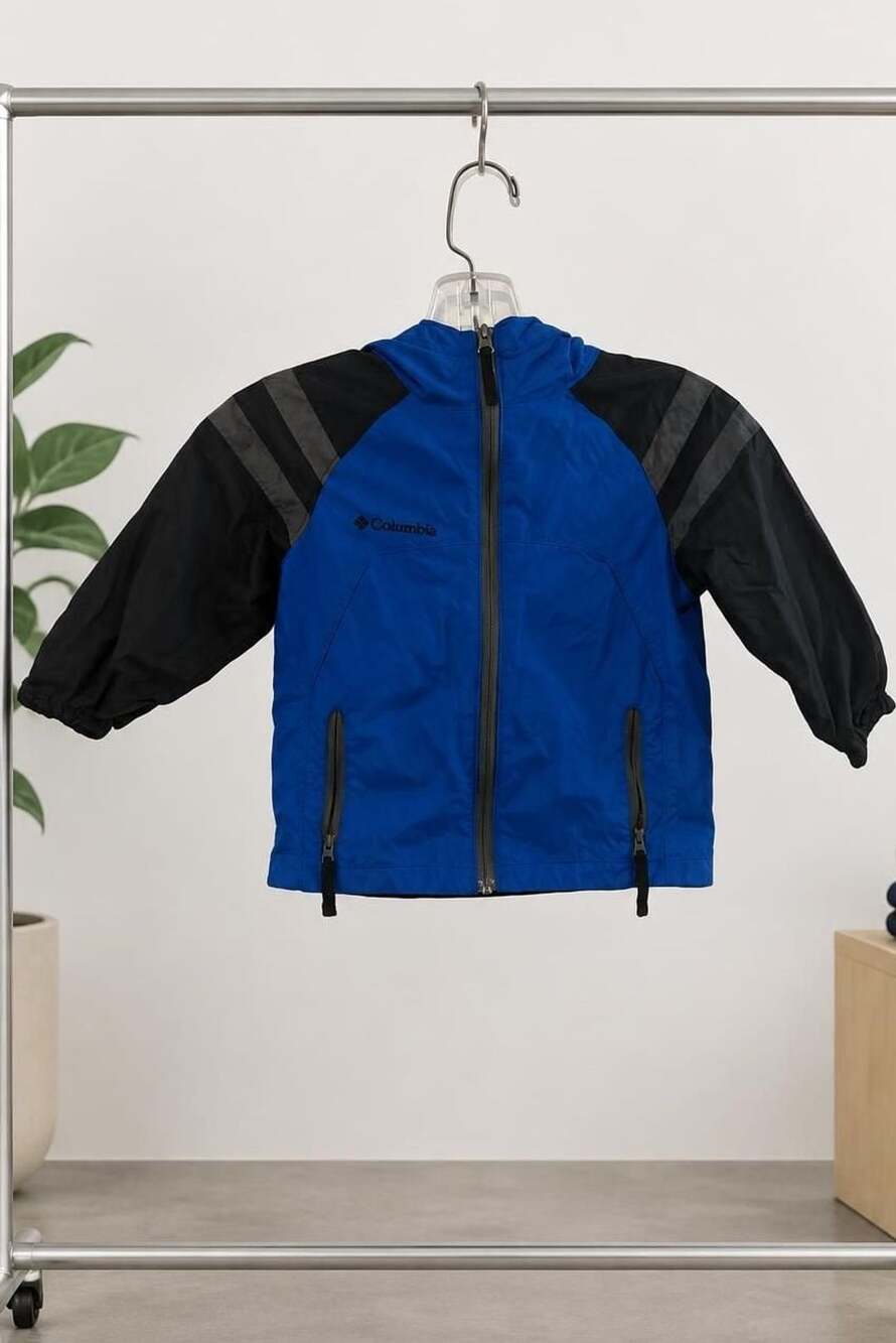Columbia Windbreaker Size 3T Blue Jacket Hooded